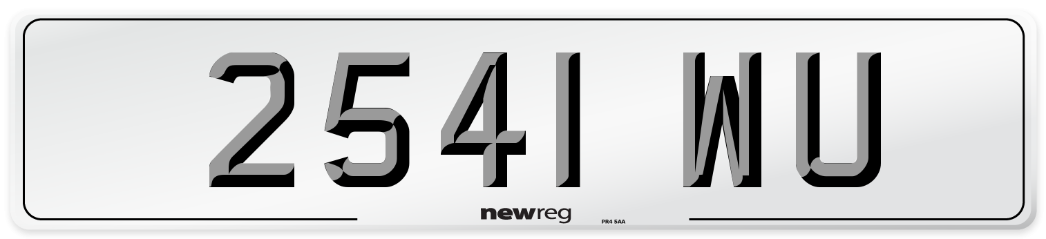 2541 WU Number Plate from New Reg